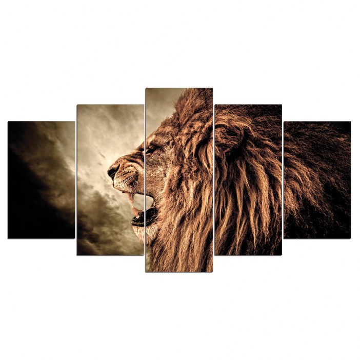 Tableau lion rugissant Tableau Lion Tableau Animaux