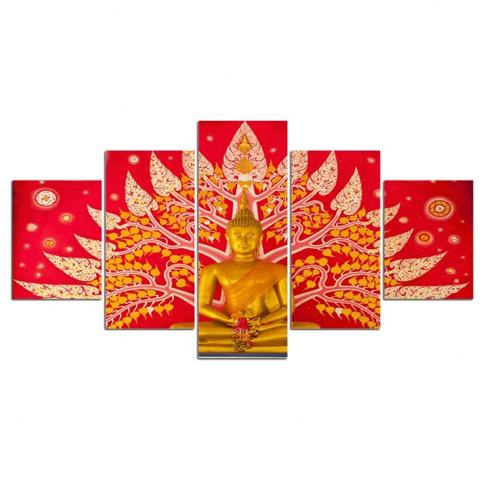 Tableau Bouddha rouge Tableau Bouddha Tableau Zen