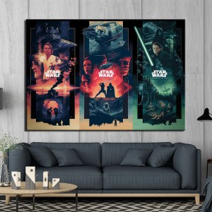 Tableau affiches trilogie originale Star Wars Tableau Star Wars Tableau Geek