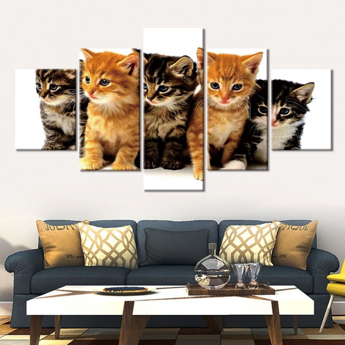 Tableau portée de chatons Tableau Chat Tableau Animaux
