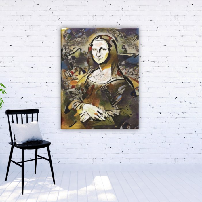 Quadro Mona Lisa abstrato