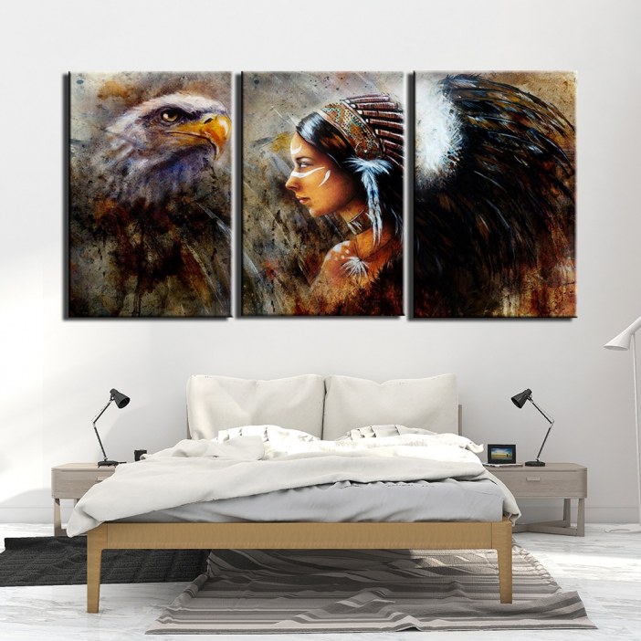 Tableau Amérindienne esprit aigle