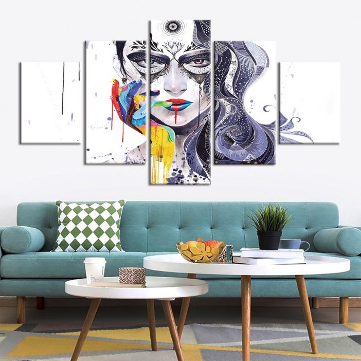 Tableau artistique visage femme