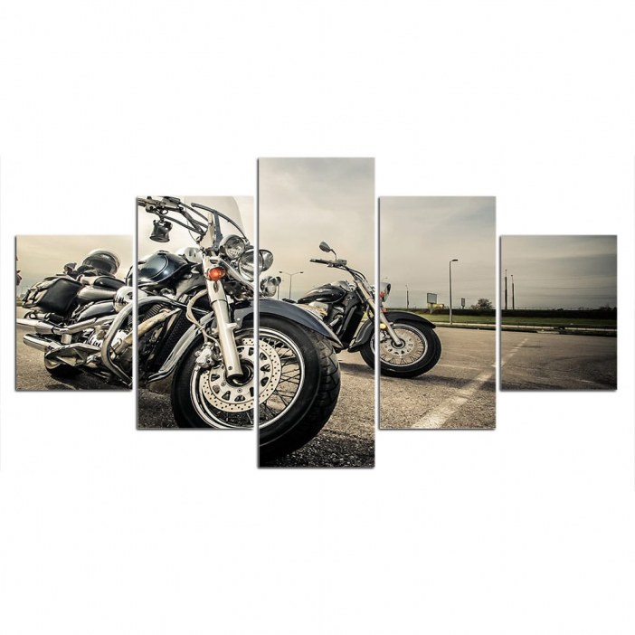 Tableau deux motos vintages