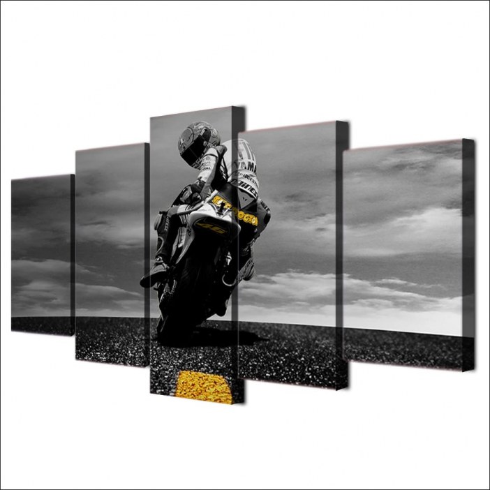Tableau motard de dos