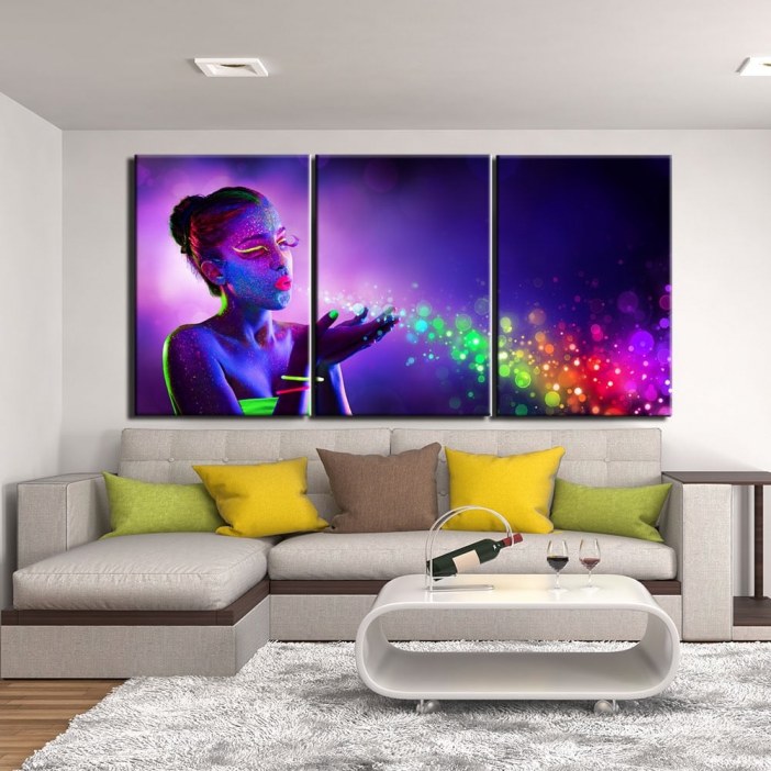 Tableau femme fluorescente