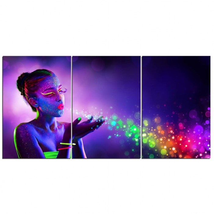 Tableau femme fluorescente
