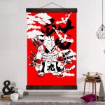 Tableau chat samouraï Tableau Japonais Tableau Monde