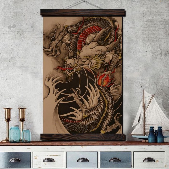 Tableau dragon Japonais Tableau Japonais Tableau Monde