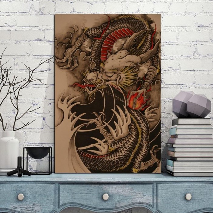 Tableau dragon Japonais Tableau Japonais Tableau Monde
