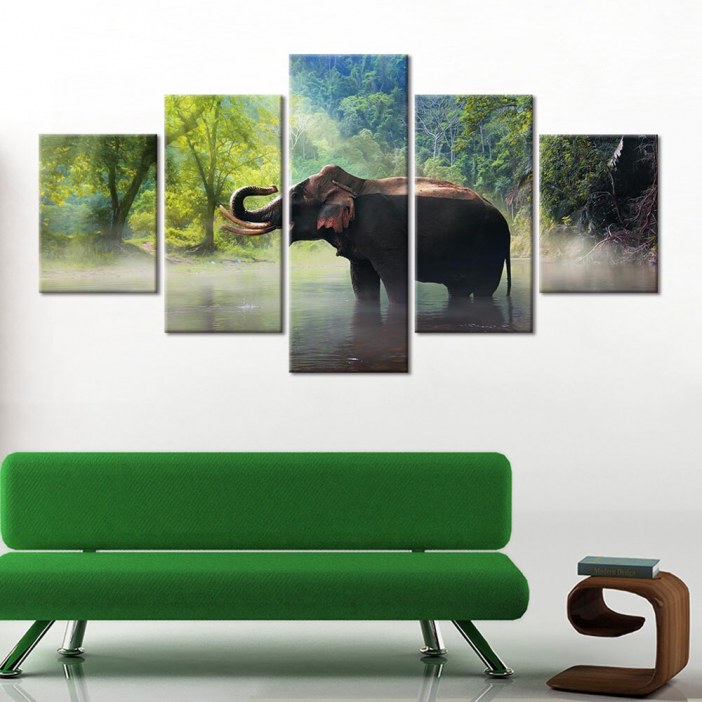Tableau éléphant dans la nature Tableau Éléphant Tableau Animaux