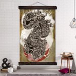 Tableau grand dragon Tableau Japonais Tableau Monde