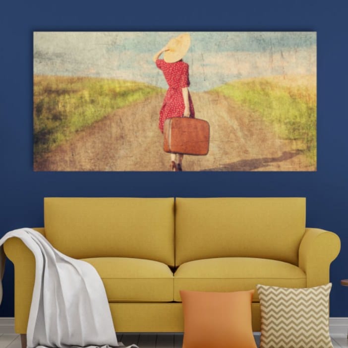 Tableau La voyageuse Tableau Vintage Tableaux originaux