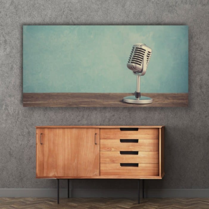 Tableau Le microphone Tableau Vintage Tableaux originaux