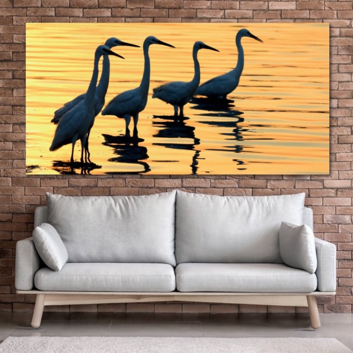 Tableau Les grues Tableau Animaux Tableau Oiseau