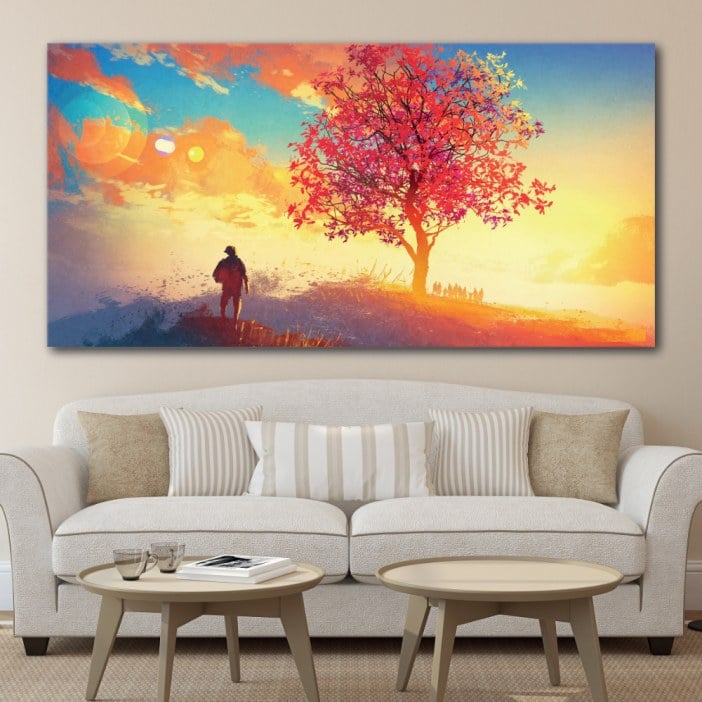 Tableau Rêve jaune Tableau Arbre Tableau Nature