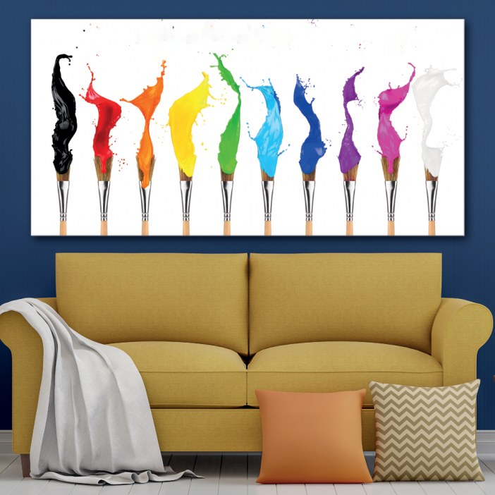 Tableau pinceaux et peintures Tableau Abstrait