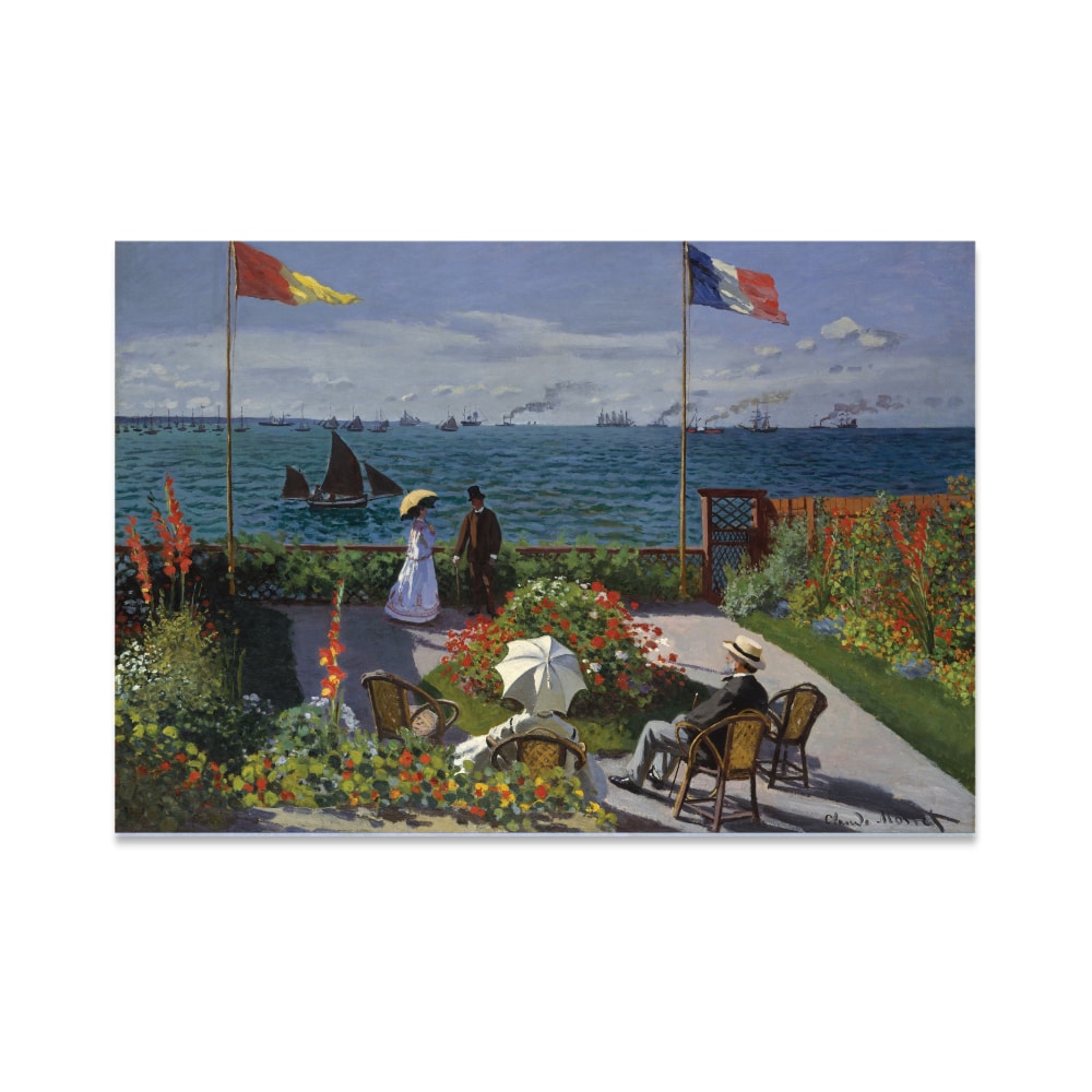 Tableau Monet Terrasse à Sainte-Adresse Tableau Artiste Peintre Tableau Monet taille: XXS|XS|S|M|L|XL|XXL