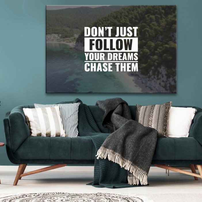 Tableau Motivation suivez vos rêves Tableau Motivation Tableaux originaux taille: XXS|XS|S|M|L|XL|XXL