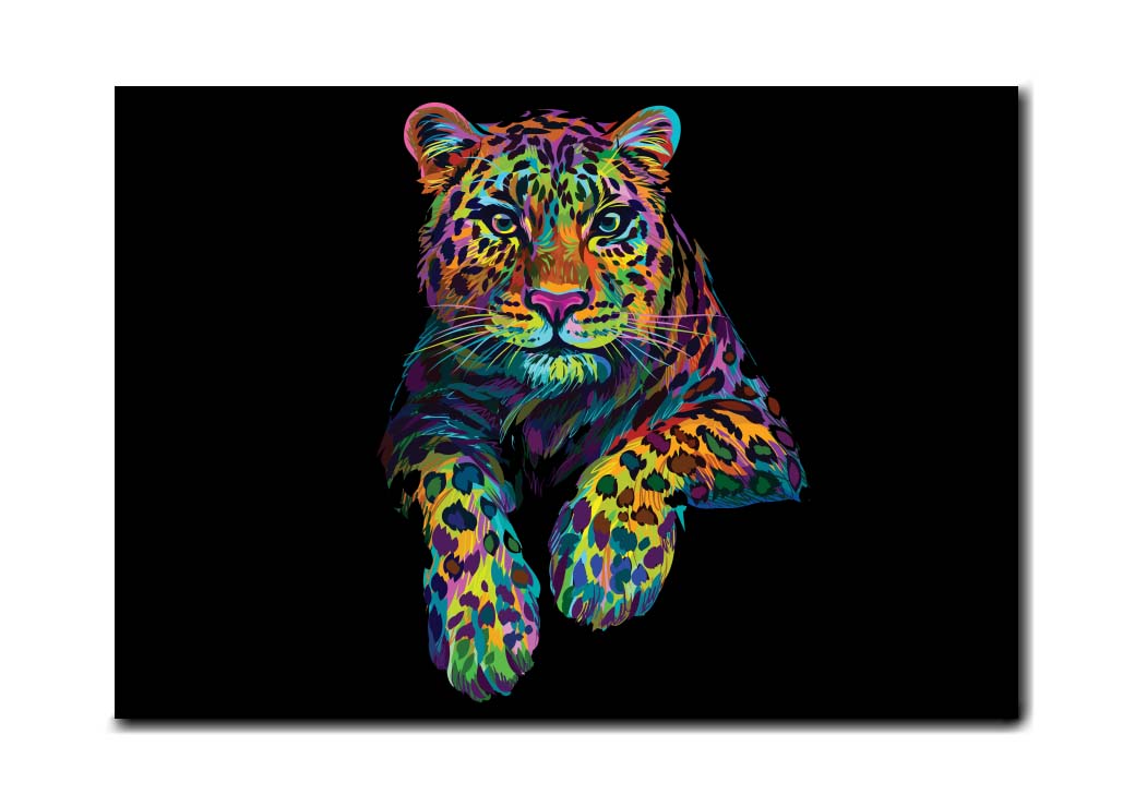 Tableau léopard pop art