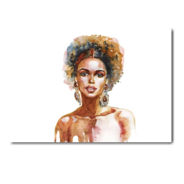 Tableau femme africaine abstrait