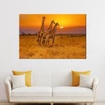 Tableau girafes dans la savane