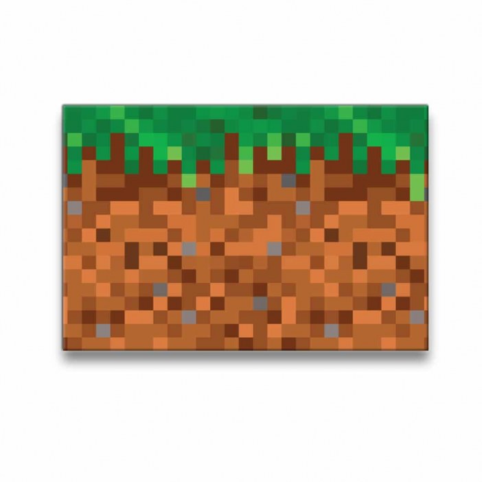 Tableau minecraft terrain pixélisé Tableau Pop Art Tableau Geek Tableau Minecraft taille: XS|S|M|L|XL|XXL