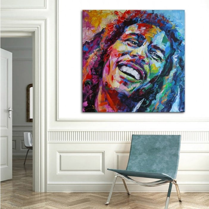 Quadro Bob Marley Multicolorido