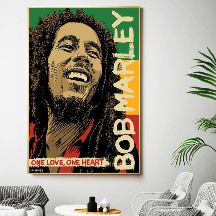 Quadro Bob Marley one love one heart