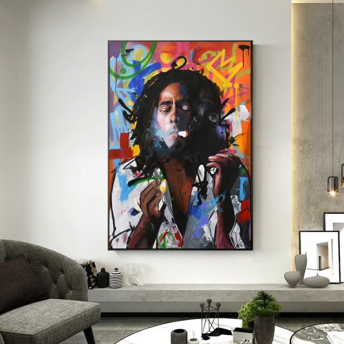 Quadro Bob Marley rei do reggae