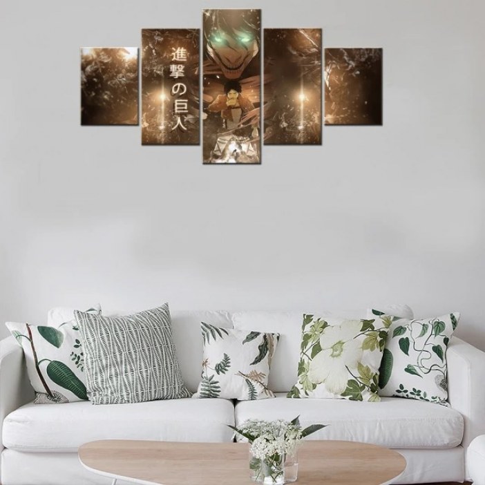 Quadro ataque dos titãs Shingeki no Kyojin