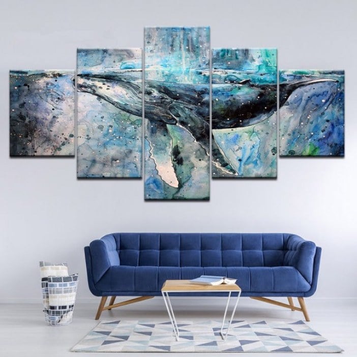 Quadro estilo pintura de baleia