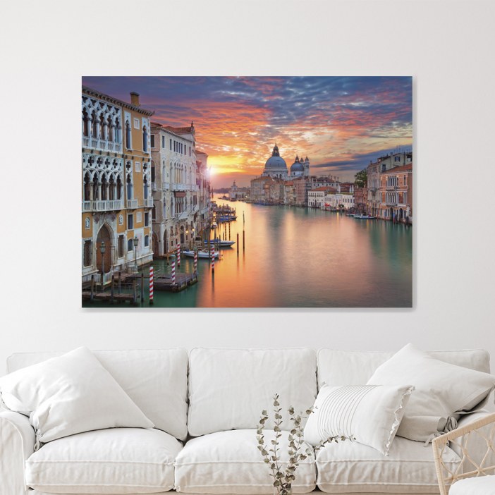 Quadro vista do grande canal de Veneza